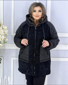 Демисезонная куртка "Барашек", черный