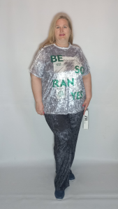 Туника велюр " 2617", серый