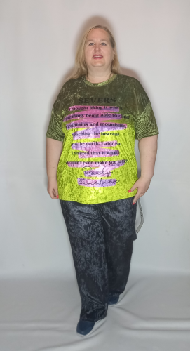 Футболка велюр "2617 Олива" (Корея, разные  фабрики) — размеры ЕДИНЫЙ