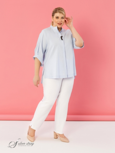 Блузка 34042218-02-35 (Серебряная нить, Москва) — размеры 60, 62, 64, 66