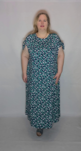 платье трикотажное "Вальс"( листочки бирюза)