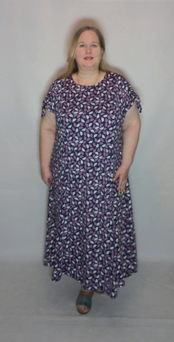 Платье трикотажное "Вальс"( цвет 05) (Smart-Woman, Россия) — размеры 64-66, 68-70, 72-74, 76-78, 80-82, 84-86